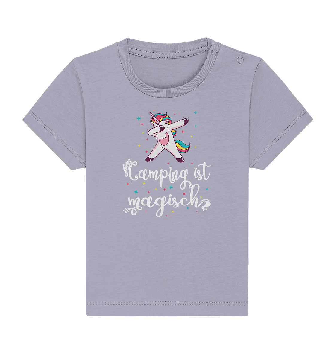 Camping ist magisch Einhorn - Baby Organic Shirt