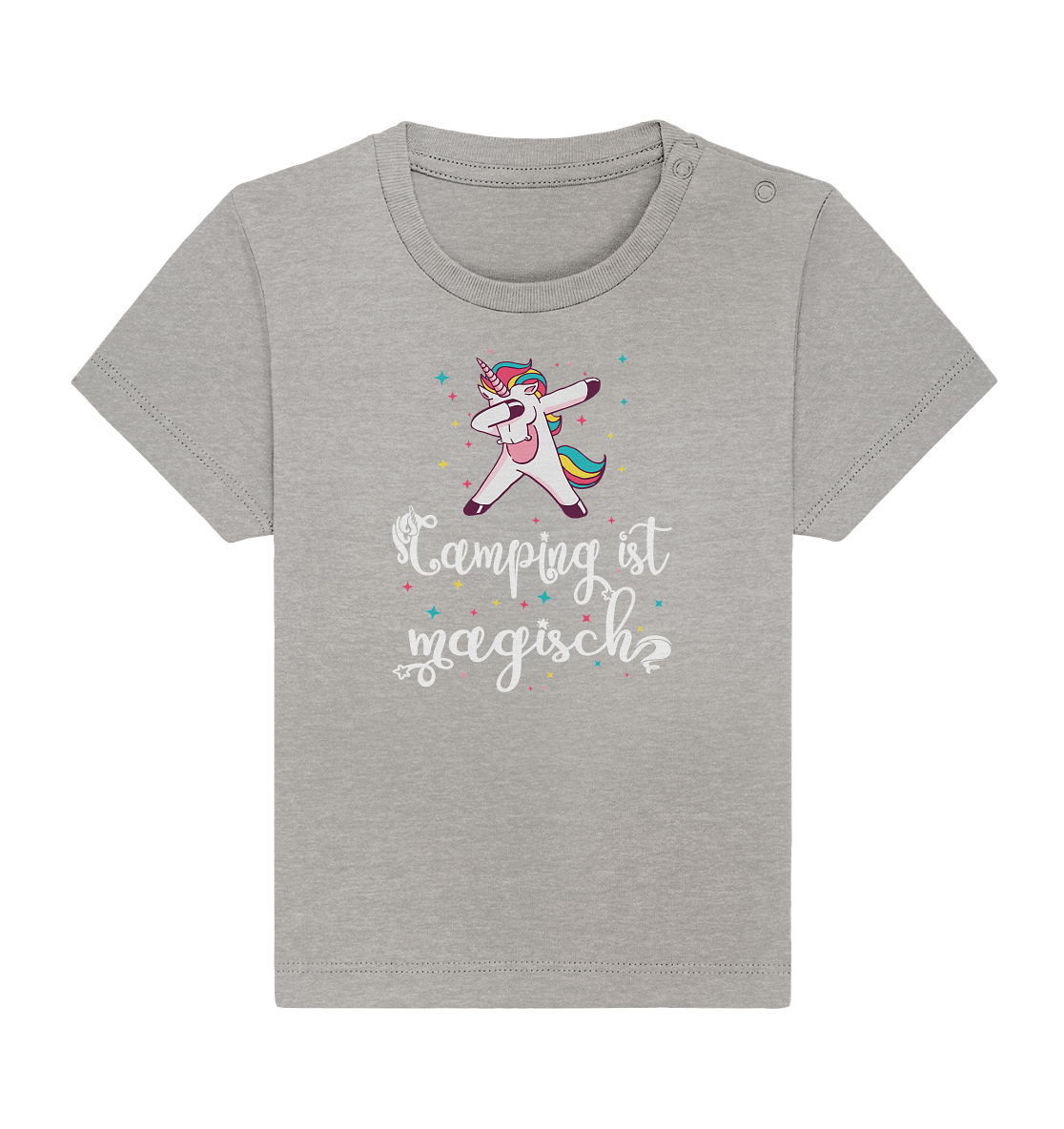 Camping ist magisch Einhorn - Baby Organic Shirt