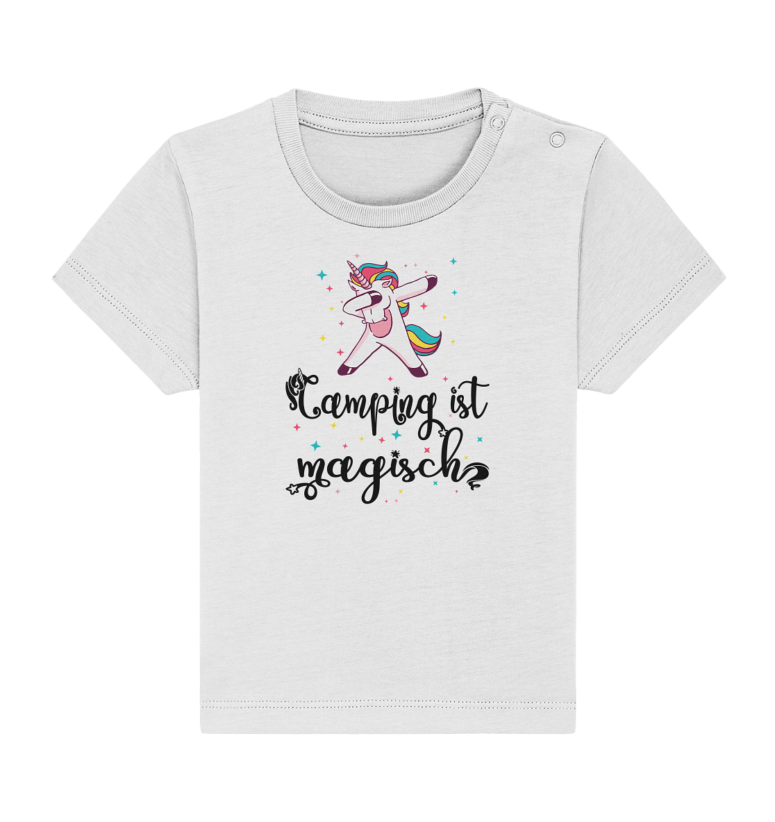 Camping ist magisch Einhorn - Baby Organic Shirt