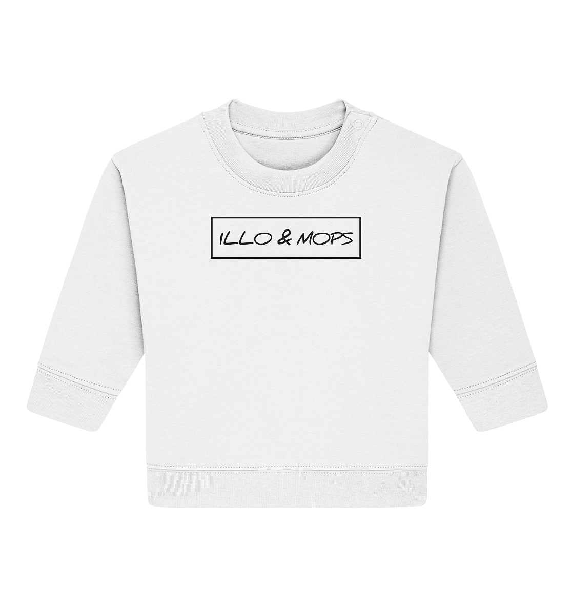 Illo & Mops (schwarze schrift)  - Baby Organic Sweatshirt