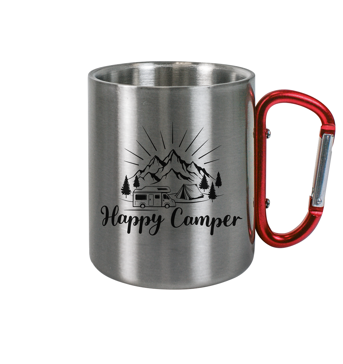 Happy Camper - Edelstahl Tasse