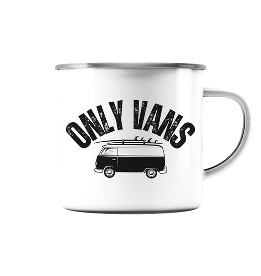 Only Vans - Emaille Tasse (Silber)