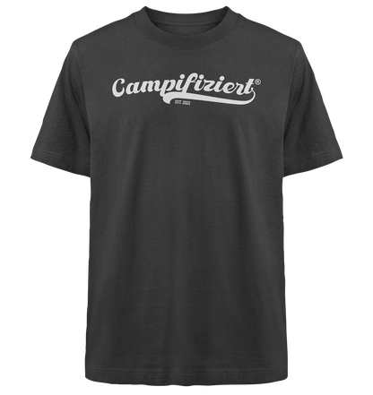 campifiziert® retro weiß neu - Heavy Oversized Organic Shirt