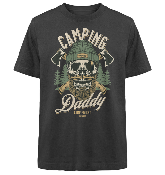 Camping Daddy Skull - Heavy Oversized Organic Shirt