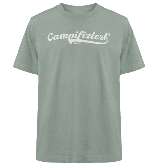 campifiziert® retro weiß neu - Heavy Oversized Organic Shirt