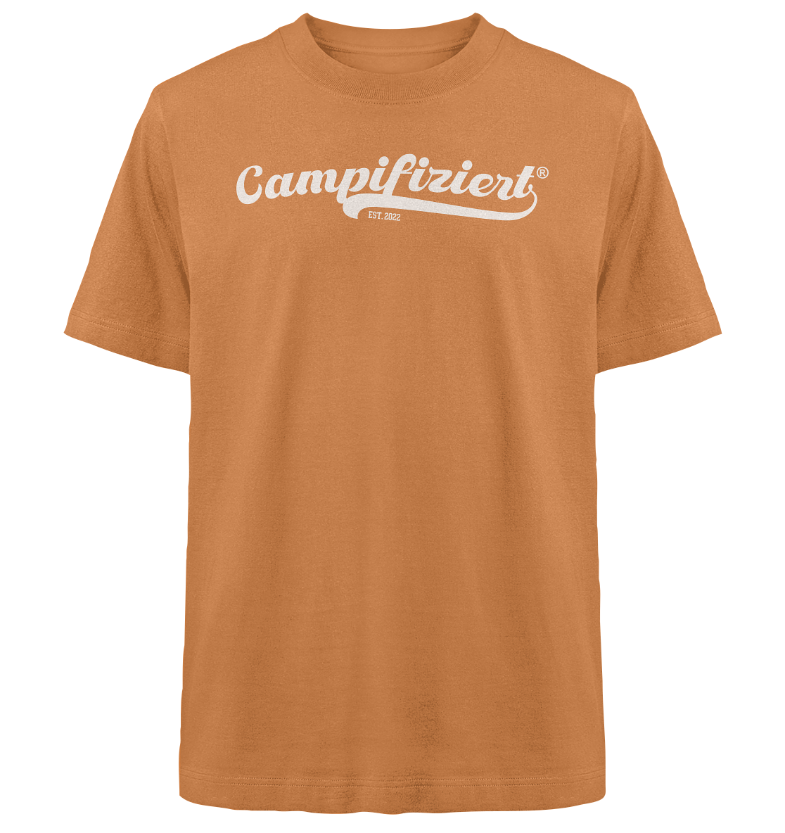 campifiziert® retro weiß neu - Heavy Oversized Organic Shirt