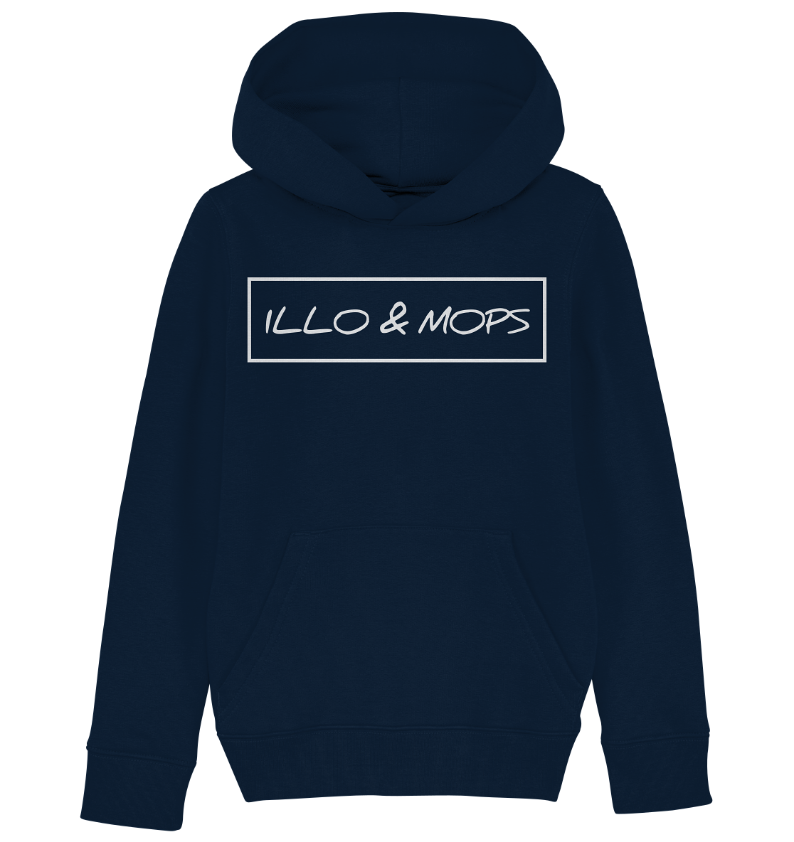 Illo & Mops (weiße schrift) - Kids Organic Hoodie