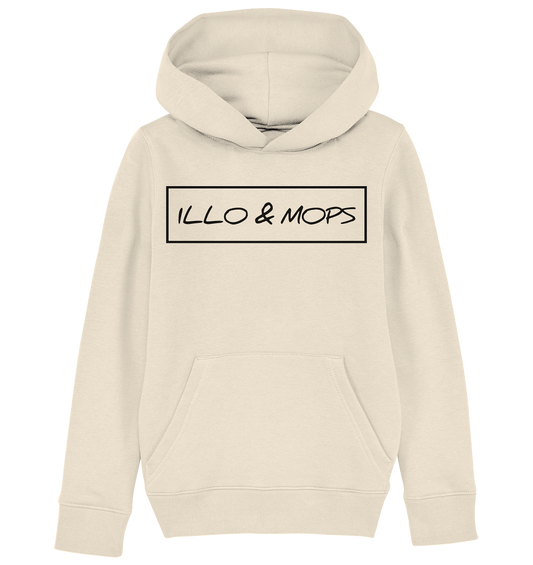 Illo & Mops (schwarze schrift)  - Kids Organic Hoodie