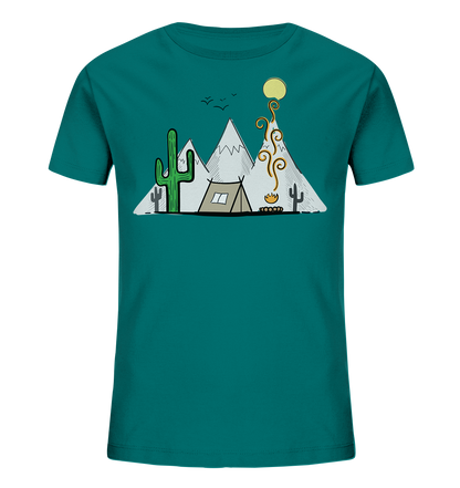 Camping in den Bergen - Kids Organic Shirt