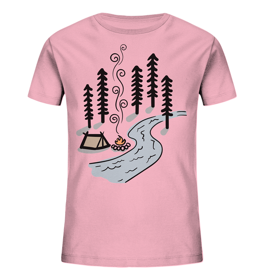 Zelt am Fluss - Kids Organic Shirt