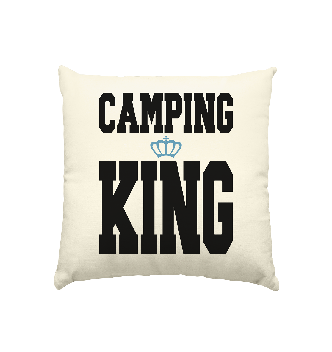 Camping King - Kissen natur 40x40cm