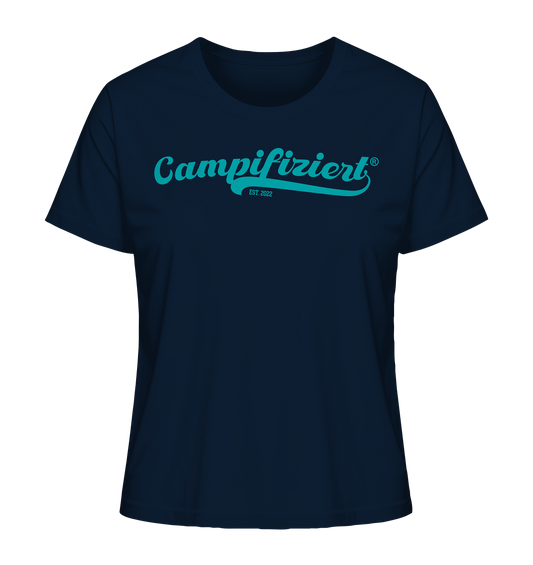 campifiziert® retro türkis - Ladies Organic Shirt