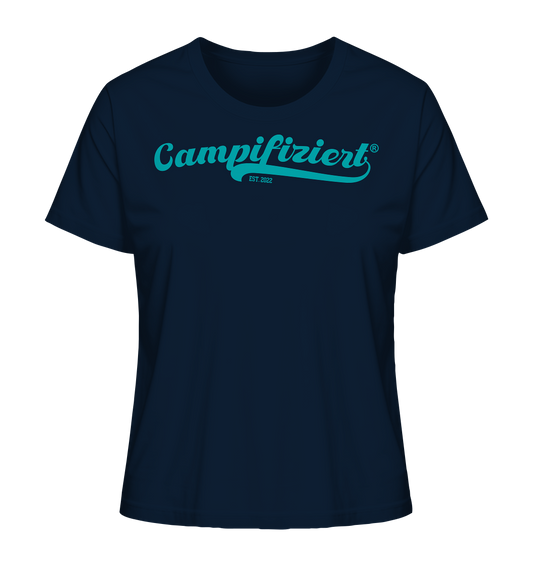 campifiziert® retro türkis neu - Ladies Organic Shirt