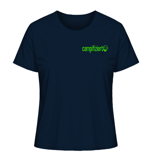 Campifiziert Schriftzug Grün - Ladies Organic Shirt