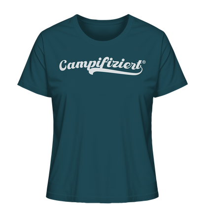 campifiziert® retro weiß - Ladies Organic Shirt