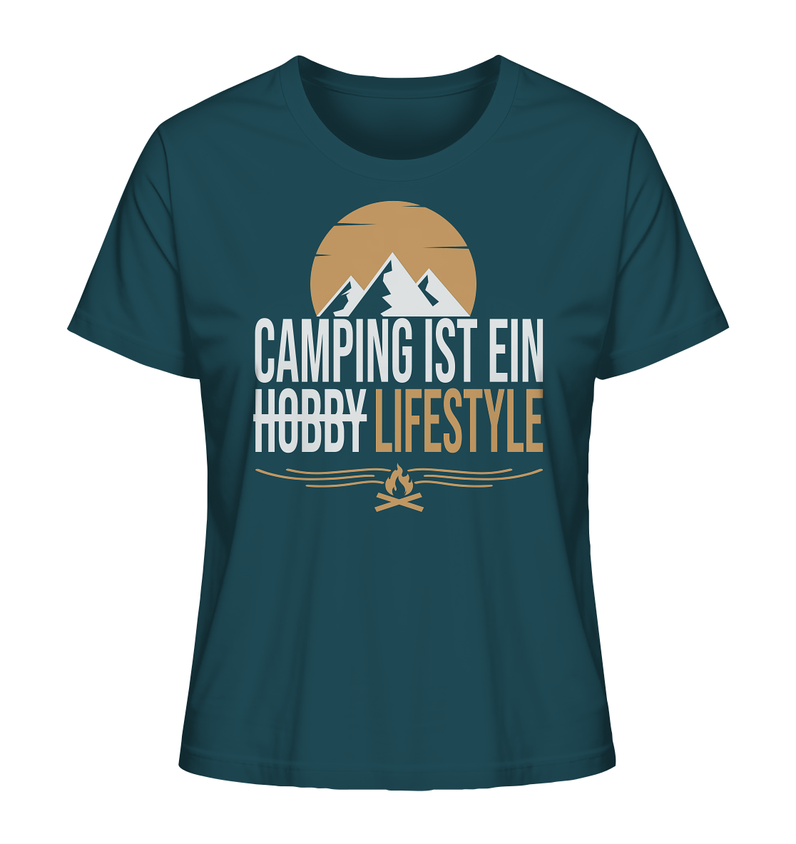 Camping ist ein Lifestyle - Ladies Organic Shirt