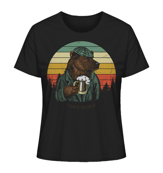 I hate people - Ladies Organic Shirt
