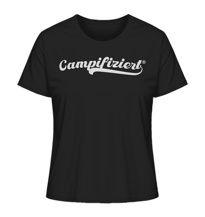 campifiziert® retro weiß - Ladies Organic Shirt