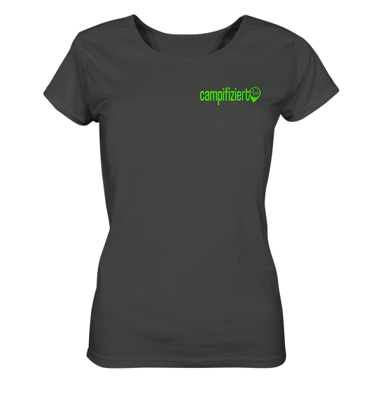 Campifiziert Schriftzug Grün - Ladies Organic Shirt