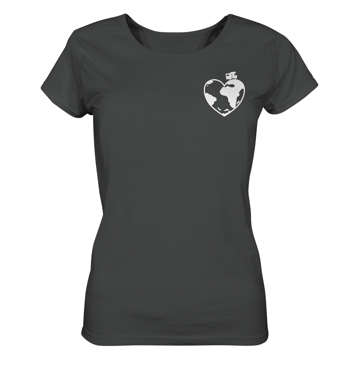 WoMo Herz Globus - Ladies Organic Shirt