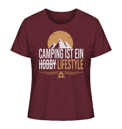 Camping ist ein Lifestyle - Ladies Organic Shirt