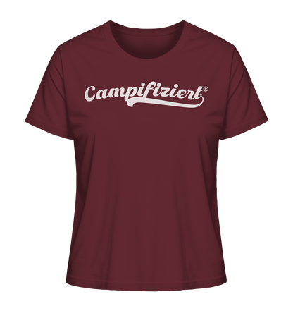 campifiziert® retro weiß - Ladies Organic Shirt