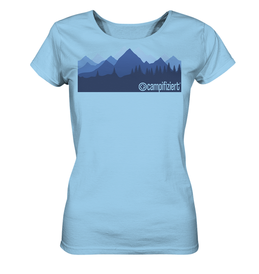 campifiziert® blaue Berge - Ladies Organic Shirt