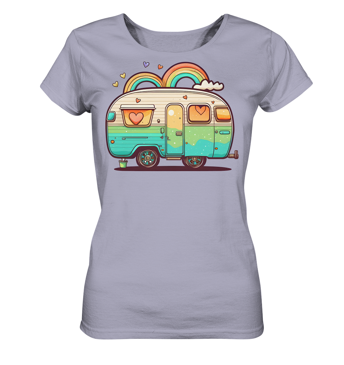 Hippie Wohnwagen - Ladies Organic Shirt