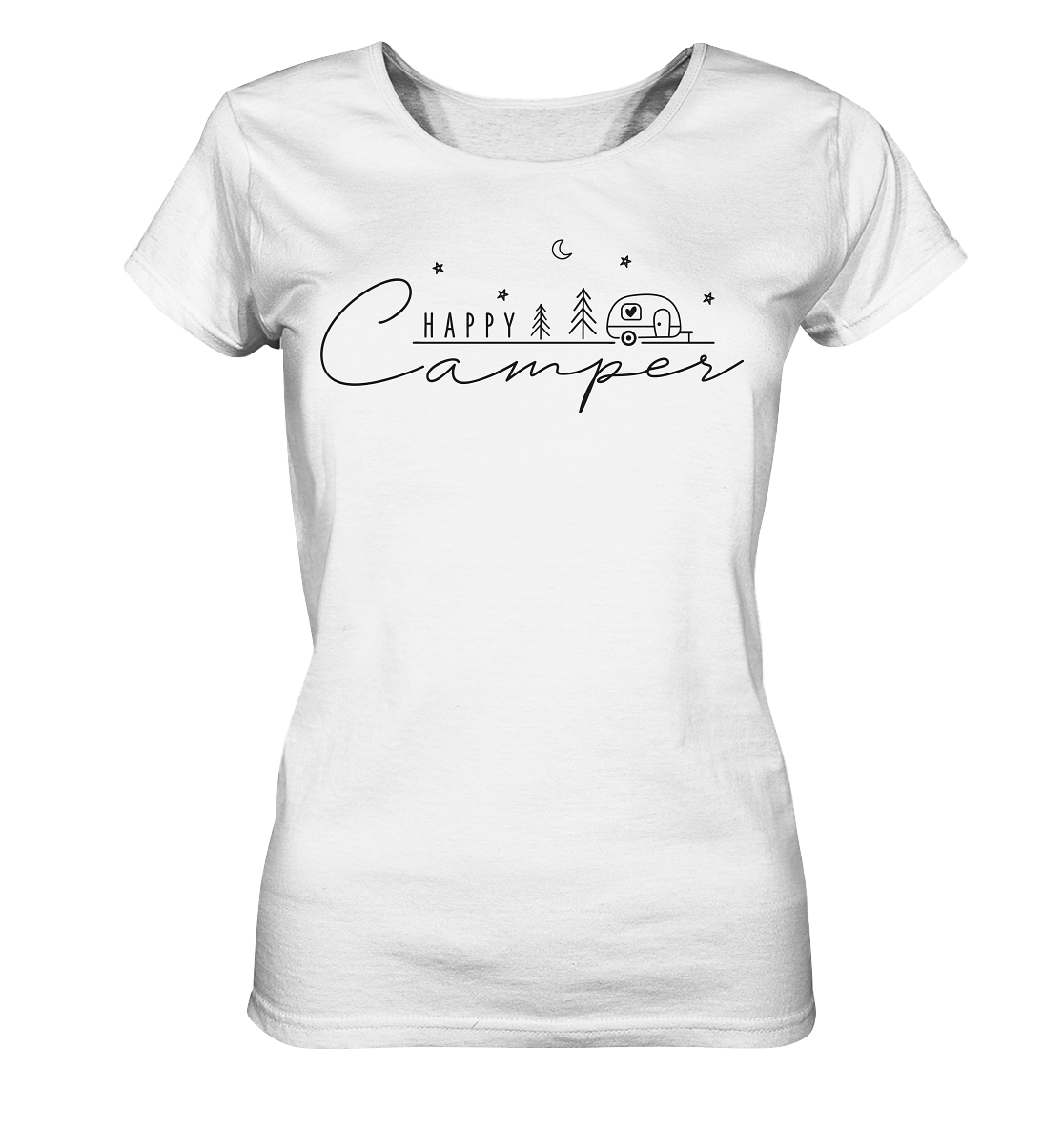 Happy Camper Minimal - Ladies Organic Shirt