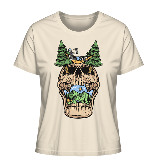 Chilling Skull Camping - Ladies Organic Shirt