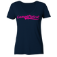 campifiziert® retro pink neu - Ladies Organic V-Neck Shirt