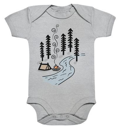 Zelt am Fluss - Organic Baby Bodysuite