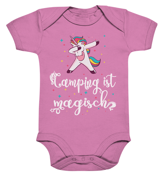 Camping ist magisch Einhorn - Organic Baby Bodysuite