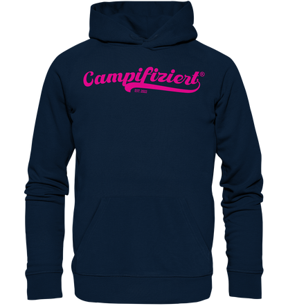 campifiziert® retro pink neu - Organic Basic Hoodie