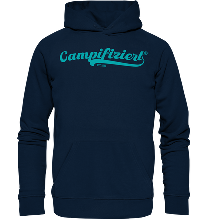 campifiziert® retro türkis neu - Organic Basic Hoodie