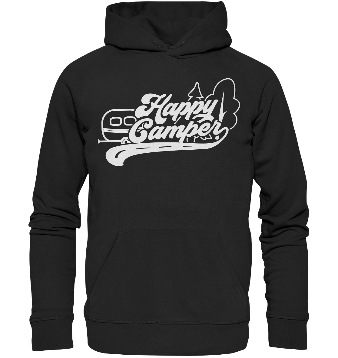 Happy Camper Wohnwagen - Organic Basic Hoodie