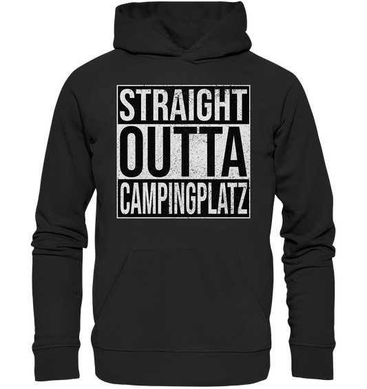 Straight Outta Campingplatz - Organic Basic Hoodie