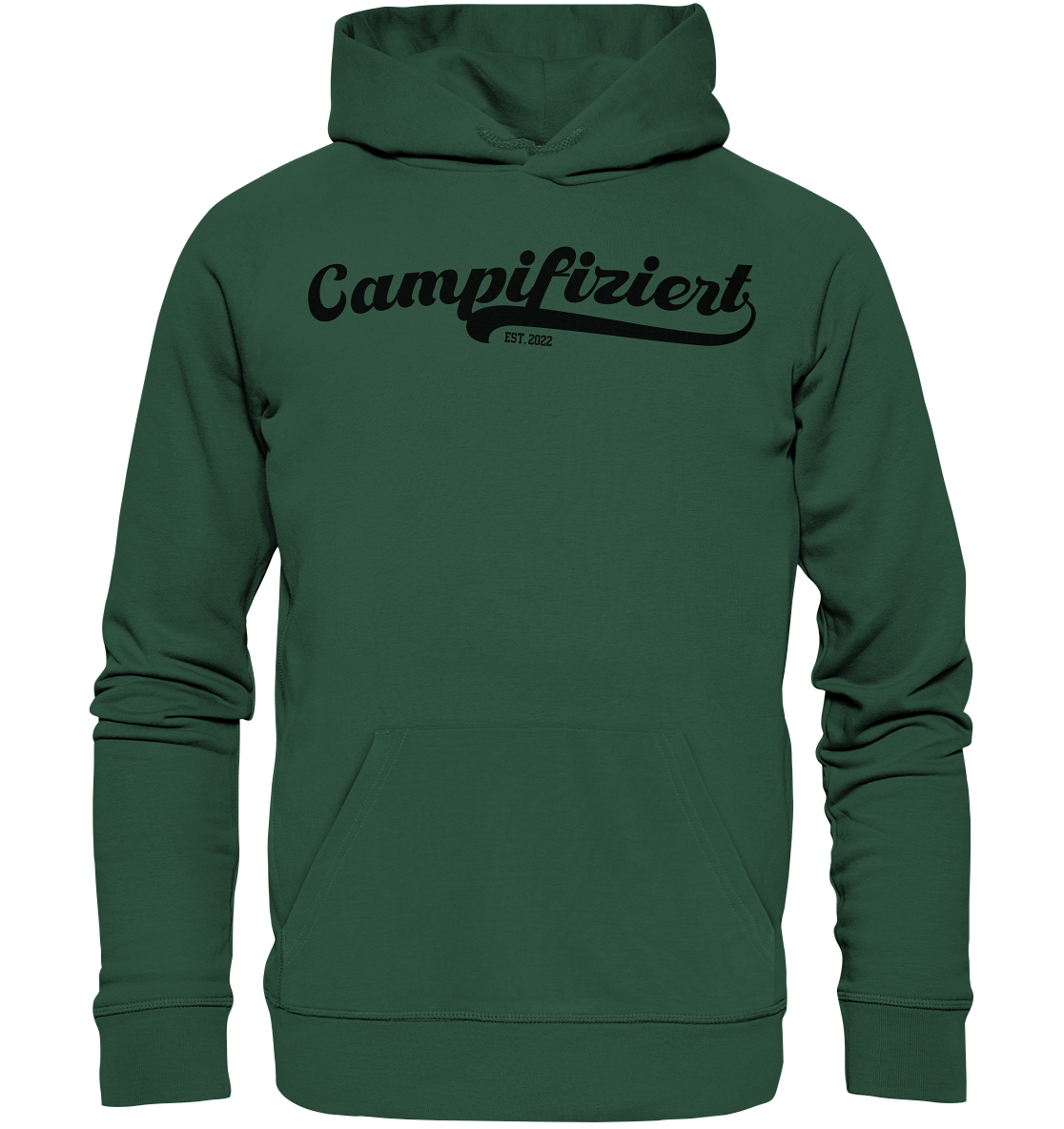 campifiziert® retro schwarz - Organic Basic Hoodie