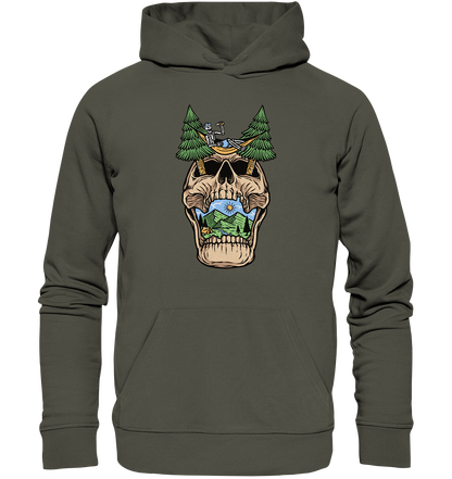 Chilling Skull Camping - Organic Basic Hoodie