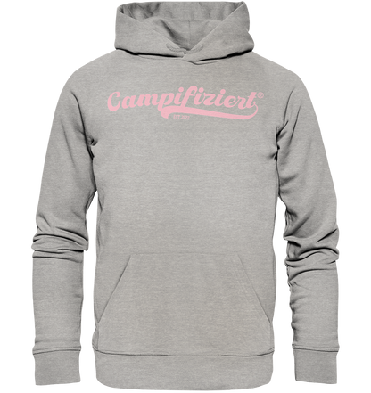 campifiziert® retro rosa neu - Organic Basic Hoodie