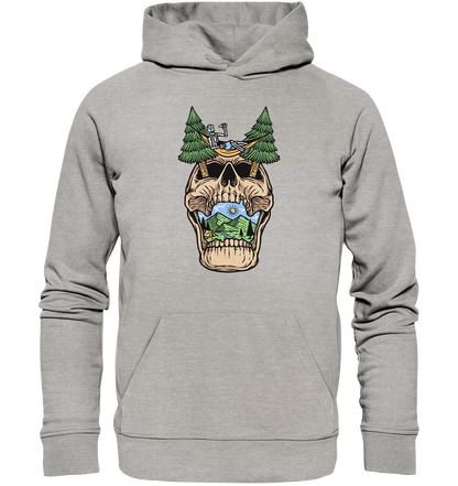 Chilling Skull Camping - Organic Basic Hoodie