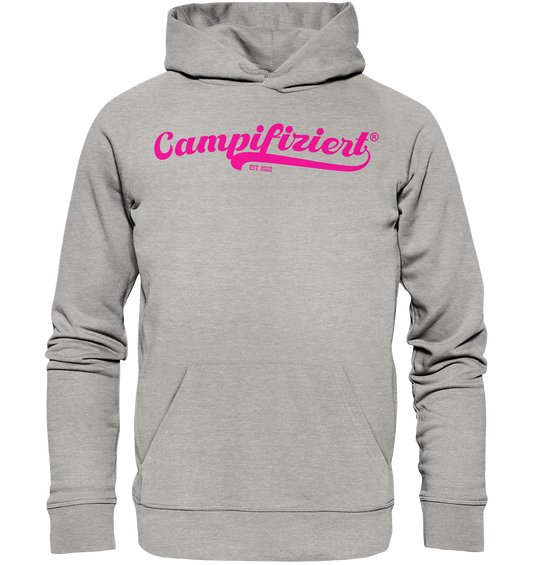 campifiziert® retro pink neu - Organic Basic Hoodie