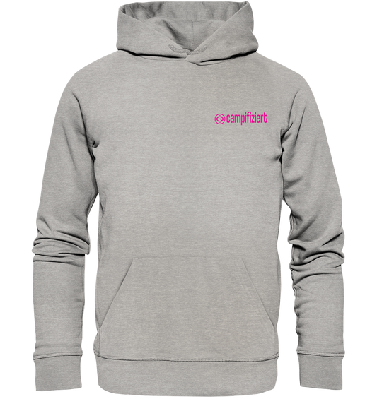 campifiziert Logo pink - Organic Basic Hoodie