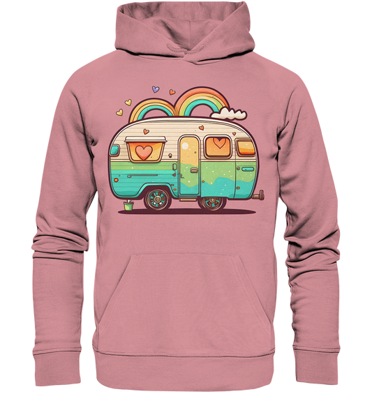 Hippie Wohnwagen - Organic Basic Hoodie