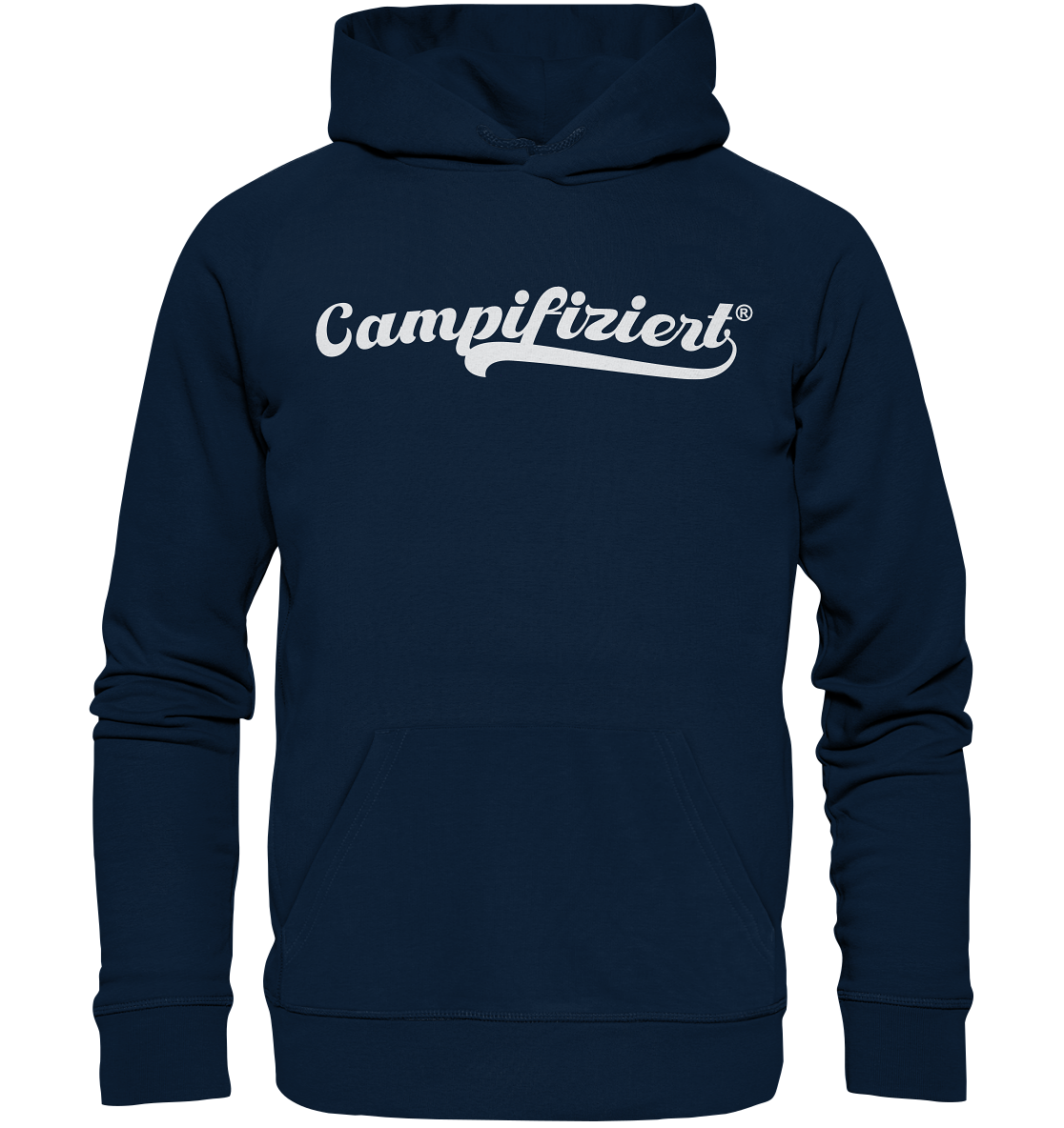 campifiziert® retro weiß - Organic Hoodie
