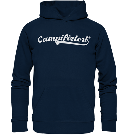 campifiziert® retro weiß - Organic Hoodie