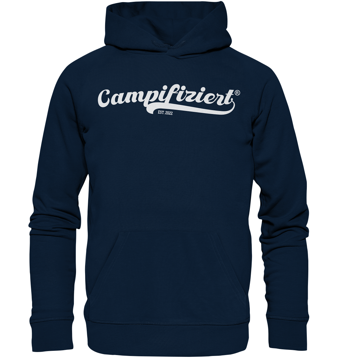 campifiziert® retro weiß neu - Organic Hoodie