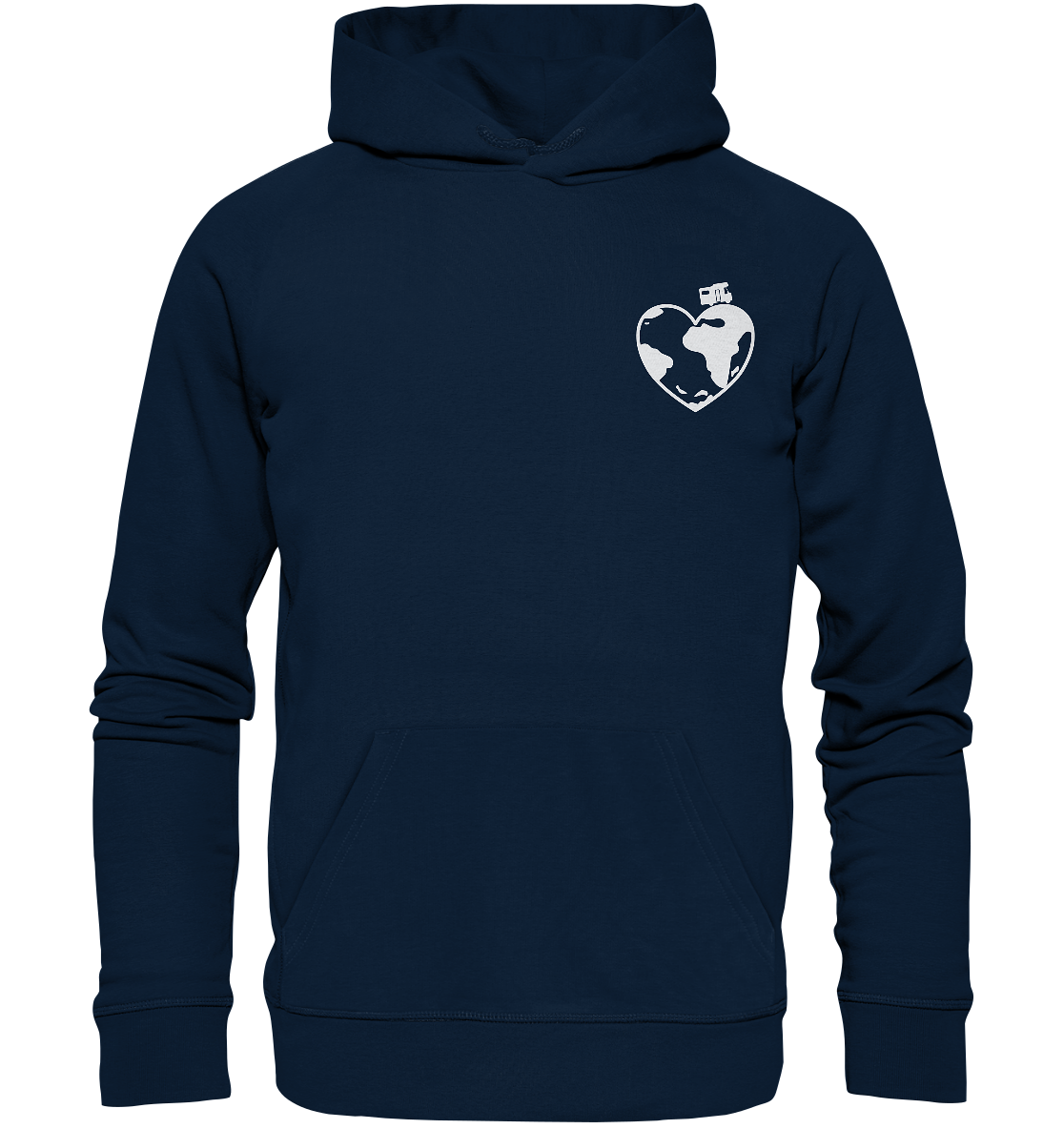 WoMo Herz Globus - Organic Hoodie