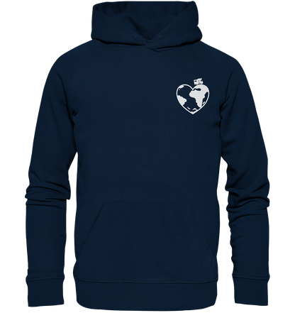 WoMo Herz Globus - Organic Hoodie