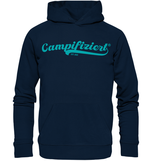 campifiziert® retro türkis - Organic Hoodie